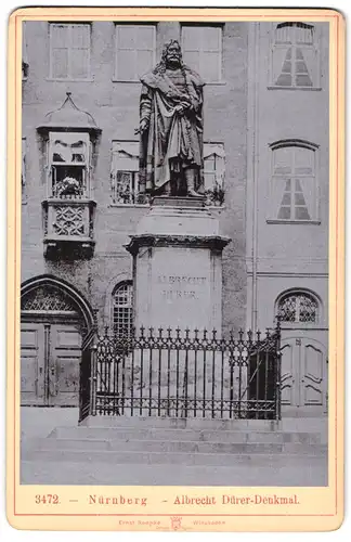 Fotografie Ernst Roepke, Wiesbaden, Ansicht Nürnberg, Albrecht Dürer-Denkmal