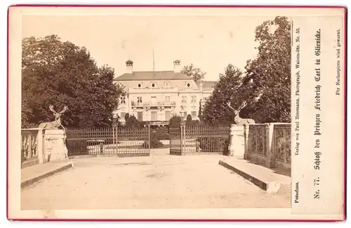 Fotografie Paul Herrmann, Potsdam, Ansicht Potsdam, Schloss des Prinzen Friedrich Carl in Glienicke
