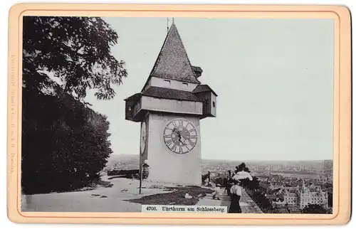 Fotografie Stengel & Co., Dresden, Ansicht Graz, Uhrturm auf dem Schlossberg