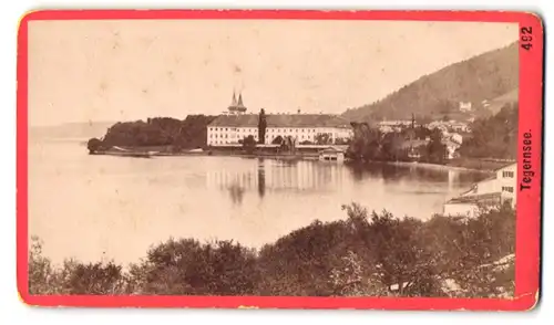 Fotografie Baldi & Würthle, Salzburg, Ansicht Tegernsee, Ortsansicht mit Kloster Tegernsee