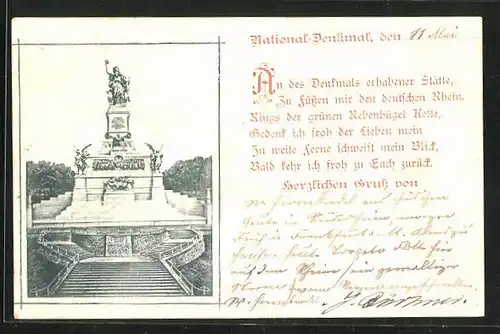 AK National-Denkmal auf dem Niederwald