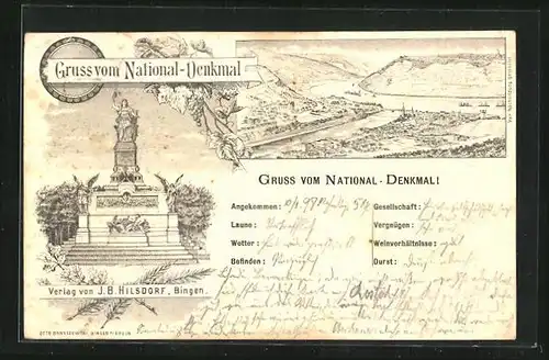 AK National-Denkmal auf dem Niederwald