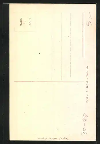 Künstler-AK Italienischer Soldat freut sich über Feldpost