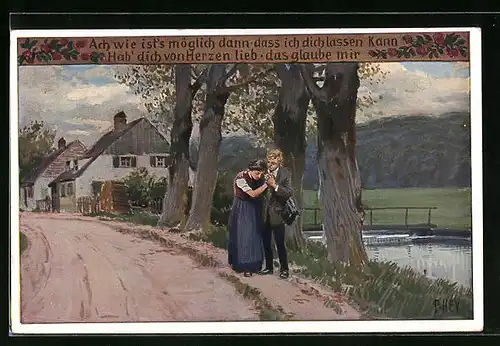 Künstler-AK Paul Hey: Volksliederkarte Nr. 72: Ach, wie ist's möglich dann