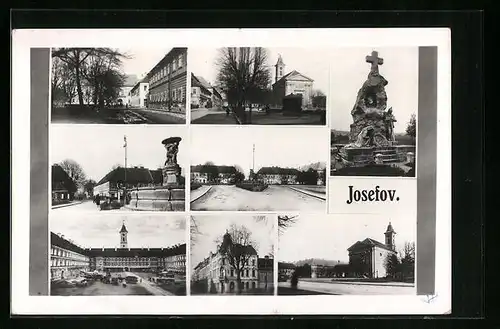 AK Josefstadt / Josefov / Jaromer, Kirche, Denkmal, Brunnen