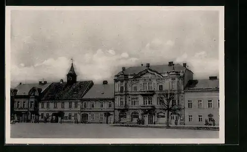 AK Tinischt a. d. Adler, Strassenpartie mit Gebäudeansicht