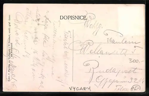 AK Vycapy, Strassenpartie, Ortspartie