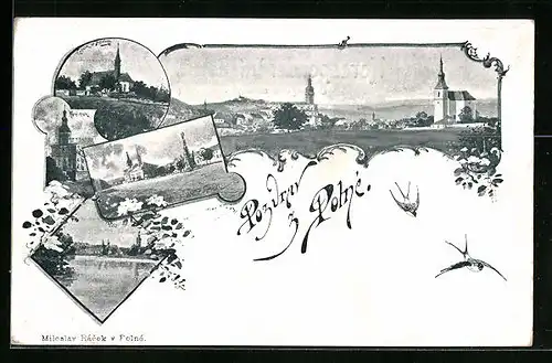 AK Polna, Horni chram, Namesti, Panorama