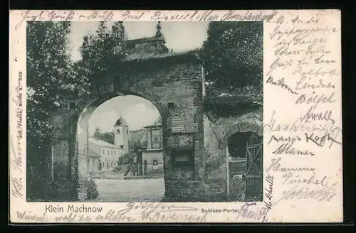 AK Klein Machnow, Blick durch das Schloss-Portal