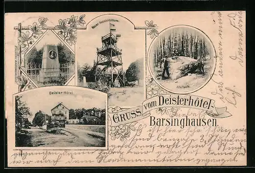 AK Barsinghausen, Deister-Hotel, Aussichtsturm und Taufe