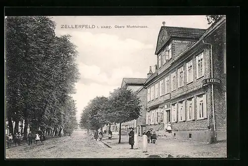 AK Zellerfeld i. Harz, Obere Marktstrasse, Hotel Rathaus