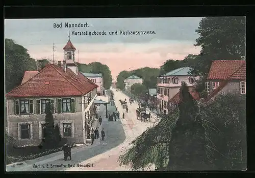AK Bad Nenndorf, Marstallgebäude und Kurhaustrasse