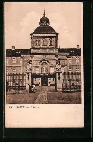 AK Horovice, Zámek, Frontalansicht vom Schloss