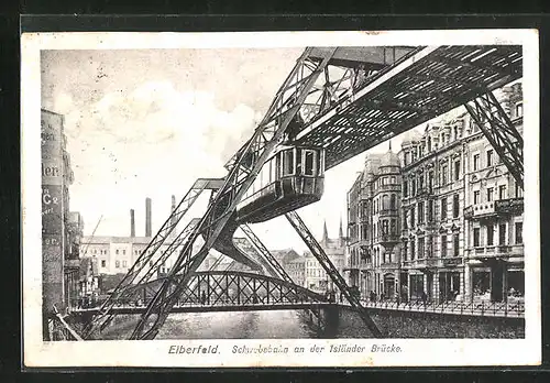 AK Elberfeld, Schwebebahn an der Isländer Brücke
