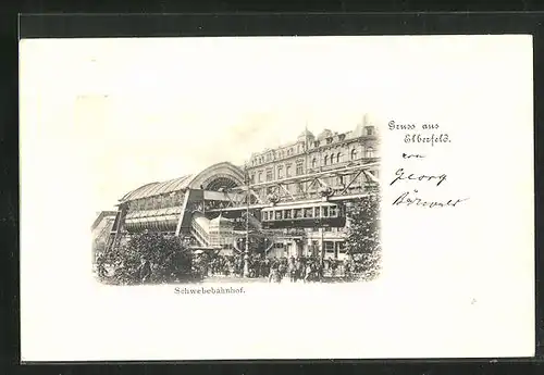 AK Elberfeld, Bahnhof der Schwebebahn