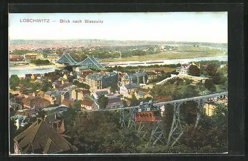 AK Loschwitz, Schwebebahn gegen Blasewitz