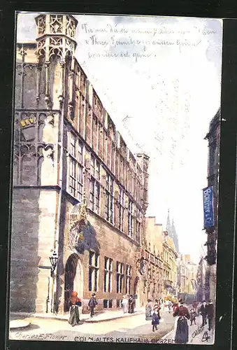 Künstler-AK Charles F. Flower: Köln, Altes Kaufhaus Gürzenich