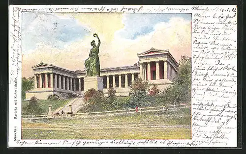 AK München, Bavaria mit Ruhmeshalle