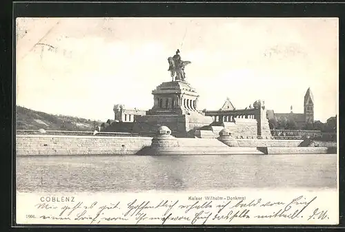 AK Koblenz, Kaiser Wilhelm-Denkmal