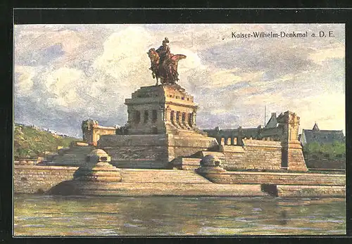 AK Koblenz, Kaiser Wilhelm-Denkmal a. D. E.