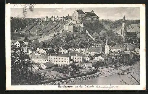 AK Burghausen an der Salzach, Teilansicht