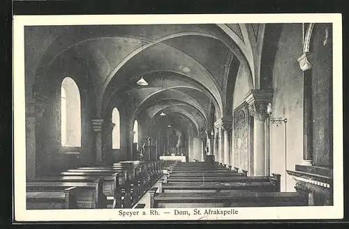 AK Speyer a. Rh. Dom, St. Afrakapelle, Innenansicht