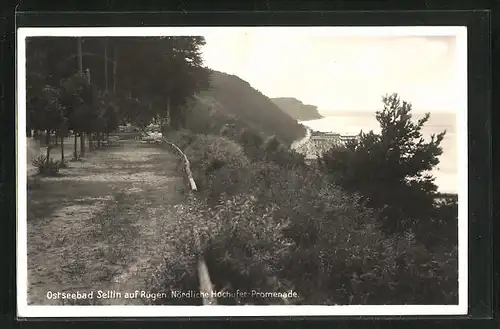 AK Sellin auf Rügen, Nördliche Hochufer-Promenade