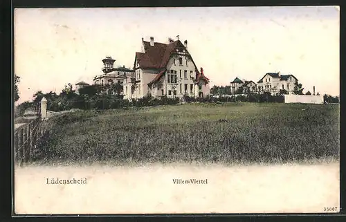 AK Lüdenscheid, Blick auf das Villen-Viertel