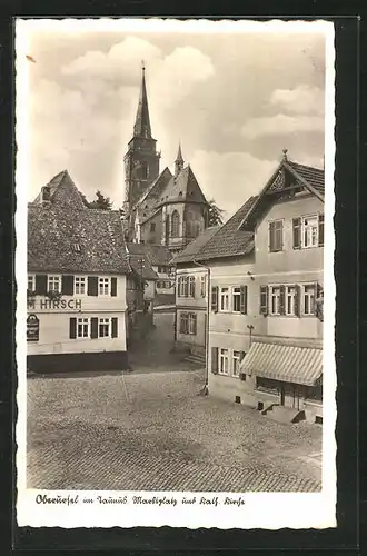 AK Oberursel im Taunus, Marktplatz und katholische Kirche