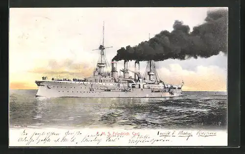 AK Kriegsschiff SMS Friedrich Carl