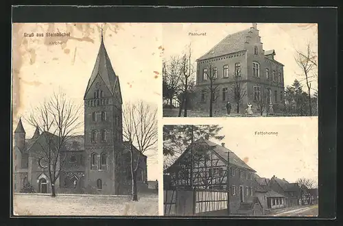 AK Steinbüchel /Leverkusen, Pastorat, Fettehenne, Kirche