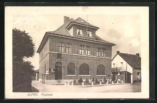 AK Alpen, Postamt im Sonnenschein