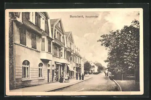 AK Burscheid, Hauptstrasse mit Cafe