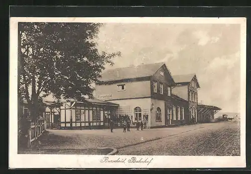 AK Burscheid, Ansicht vom Bahnhof