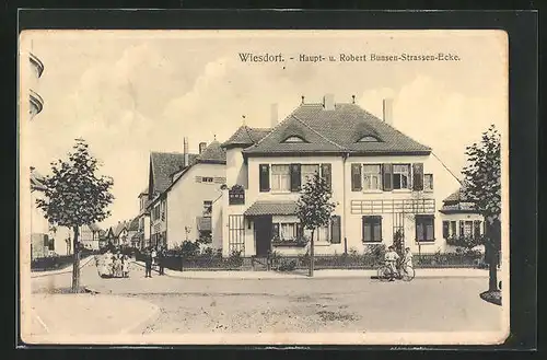 AK Wiesdorf, Hauptstrasse Ecke Robert Bunsen-Strasse