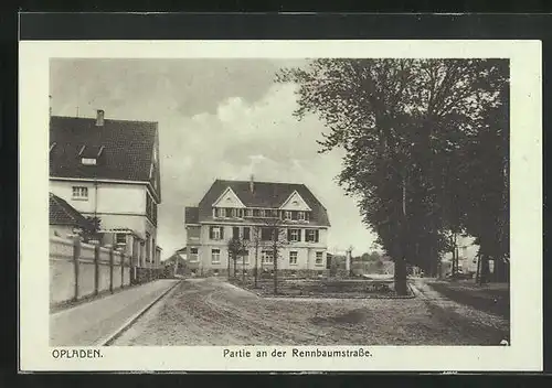 AK Opladen, Partie an der Rennbaumstrasse