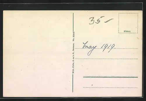 AK Burscheid, Hauptstrasse mit Geschäften