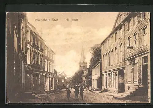 AK Burscheid /Rhld., Hauptstrasse mit Geschäft Otto Beller
