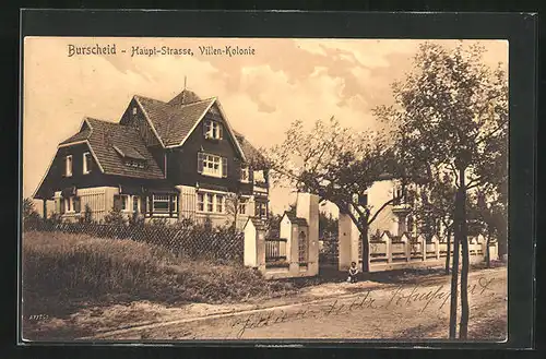AK Burscheid /Rhld., Haupt-Strasse in der Villen-Kolonie