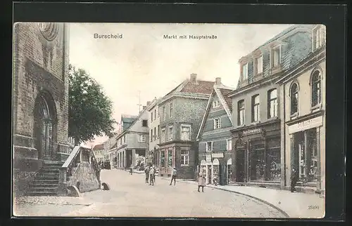 AK Burscheid /Rhld., Markt mit Hauptstrasse