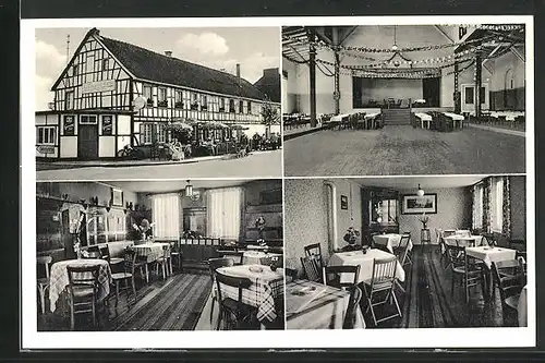 AK Buisdorf über Siegburg, Gasthaus Zur Gemütlichen Ecke, Innenansichten