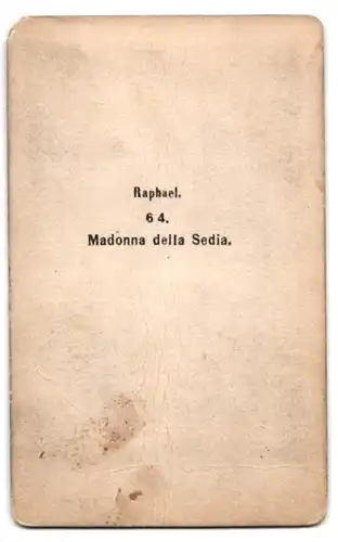 Fotografie Gemälde Madonna della Sadia nach Raphael