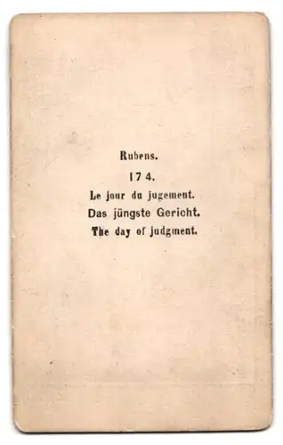 Fotografie Gemälde Das jüngste Gericht nach Rubens