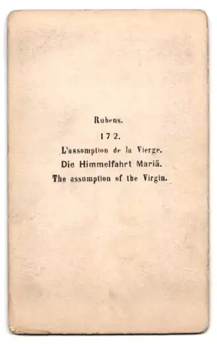 Fotografie Gemälde Die Himmelfahrt Mariä nach Rubens