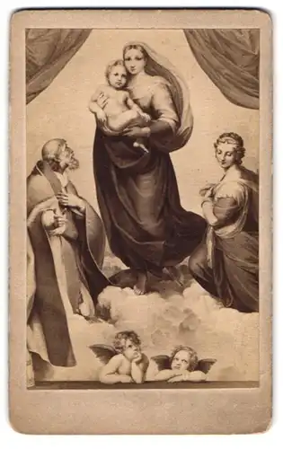 Fotografie Gemälde Madonna Sixtina nach Raphael, Original in Dresden
