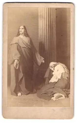 Fotografie Gemälde Die Ehebrecherin vor Christus nach Singolf