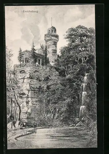 Künstler-AK Idyll an der Emichsburg