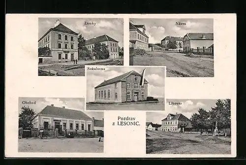 AK Lesonice, Zamky, Obchod, Sokolovna