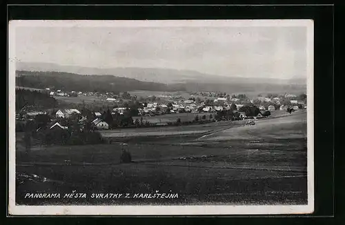 AK Svratka, Panorama mesta Svratky z Karlstejna