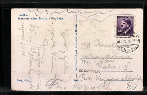 AK Svratka, Panorama mesta Svratky z Karlstejna
